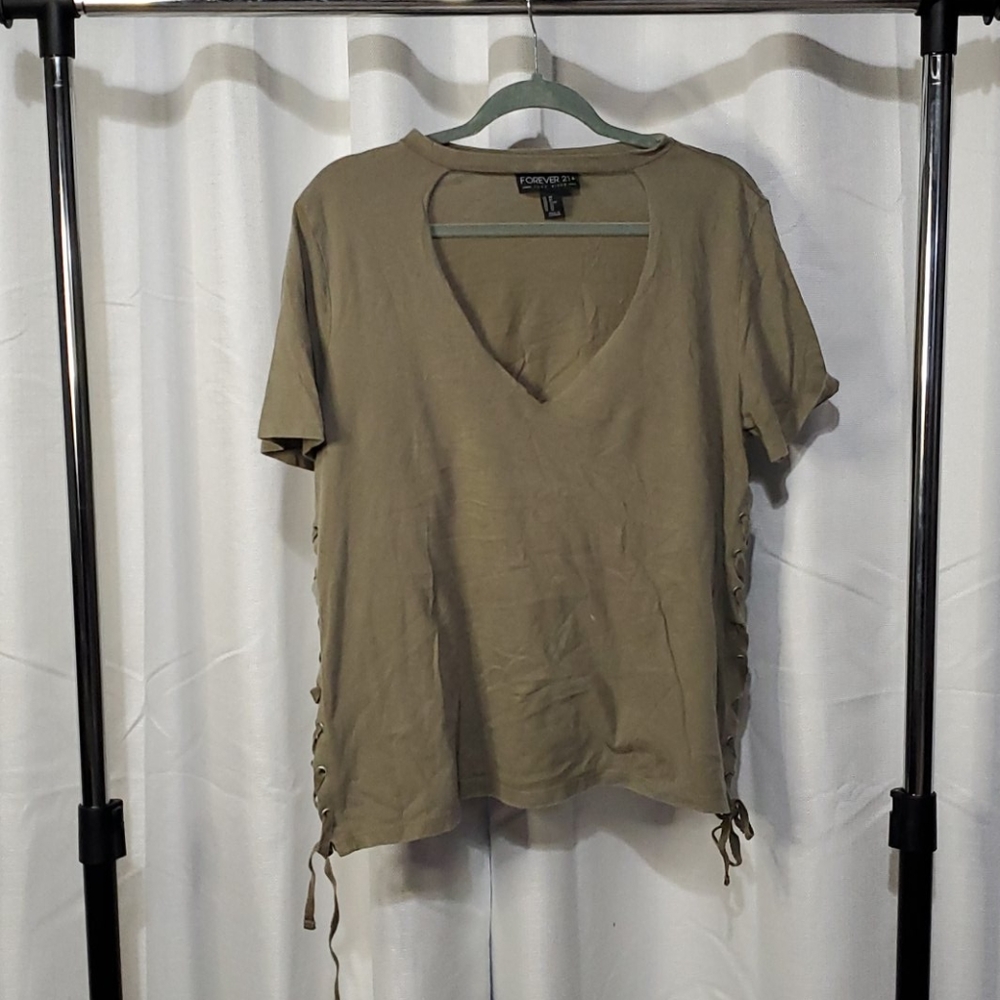 Forever 21 plus cutout shirt